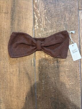 Surf Gypsy Chocolate Brown Knot Front bikini top